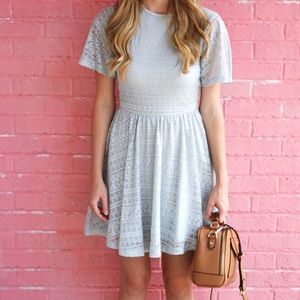 ASOS Dresses - Soft Blue Lace Dress With Keyhole Back ASOS Dresses - Soft Blue Lace Dress With Keyhole Back